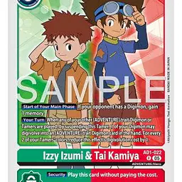 Izzy Izumi & Tai Kamiya (Near Mint) - Master