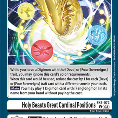 Holy Beasts Great Cardinal Positions imagen principal