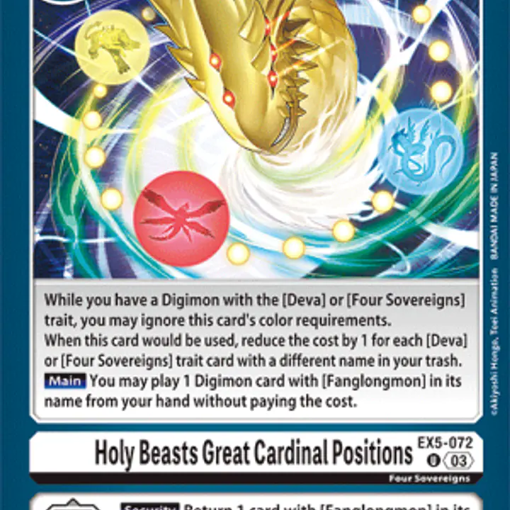 Holy Beasts Great Cardinal Positions - Master