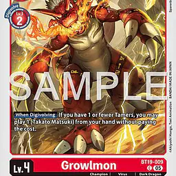 Growlmon (Reprint) - Master