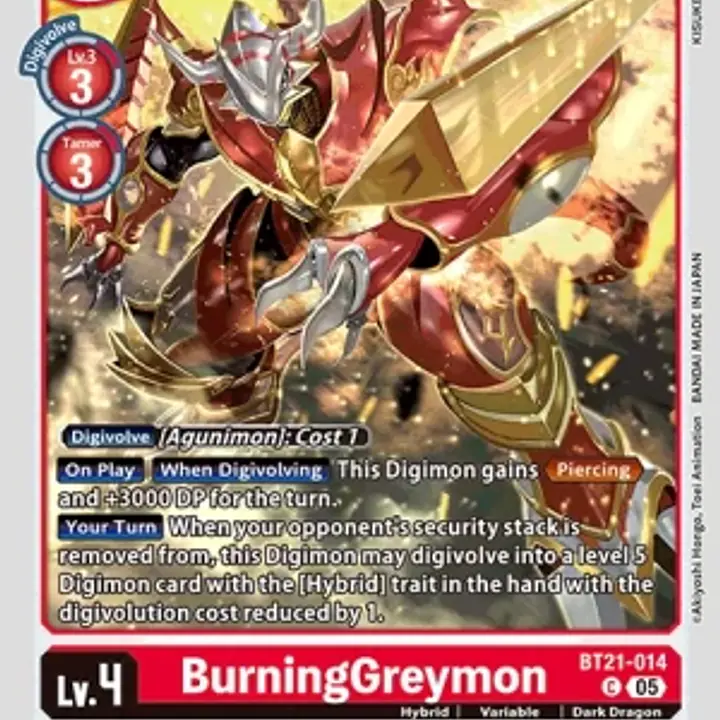 BurningGreymon (Near Mint) - Master
