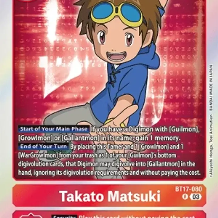 Takato Matsuki (Near Mint) - Master